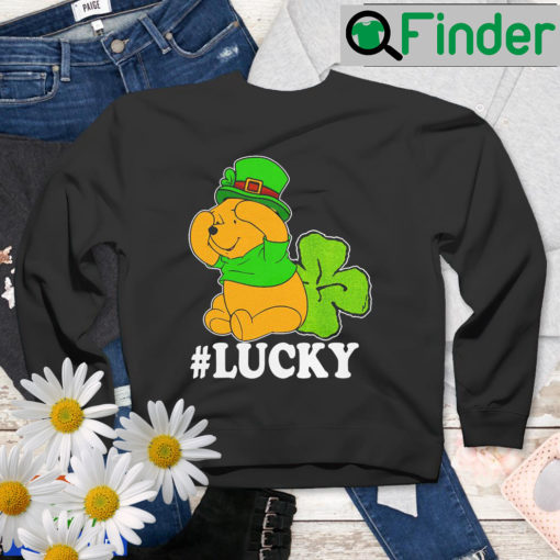 Disney Pooh Winnie The Lucky Shamrock St. Patricks Day Sweatshirt