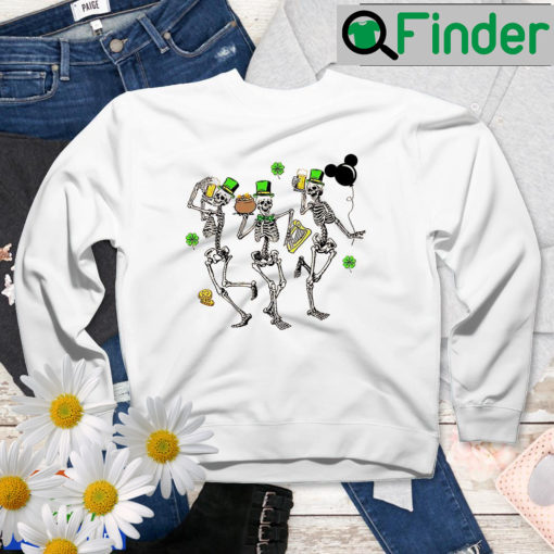 Disney Skeleton St Patricks Day Dancing Sweatshirt