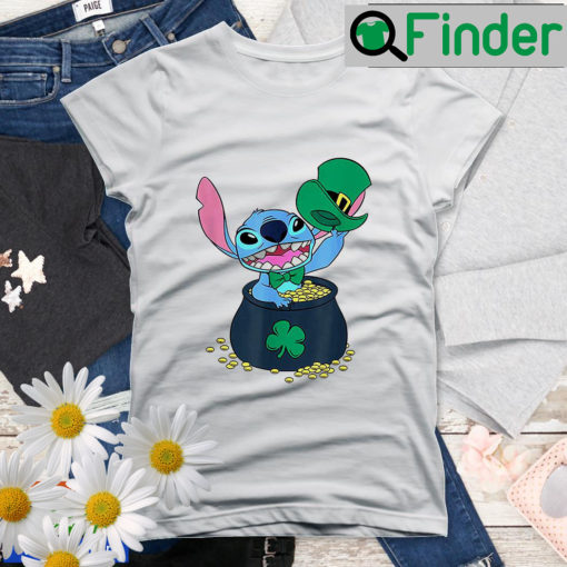 Disney Stitch Shamrock Disneyworld Family St Patricks Day Shirt