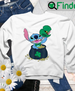 Disney Stitch Shamrock Disneyworld Family St Patricks Day Sweatshirt