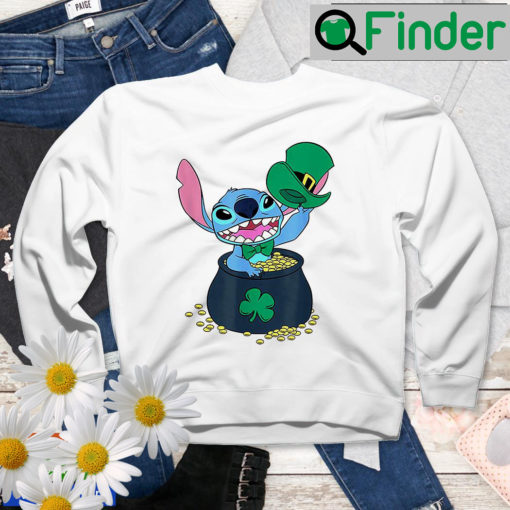 Disney Stitch Shamrock Disneyworld Family St Patricks Day Sweatshirt