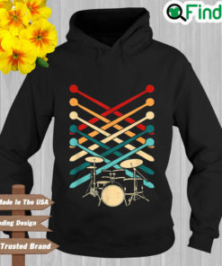 Drums Retro Drumsticks Drummer Hoodie