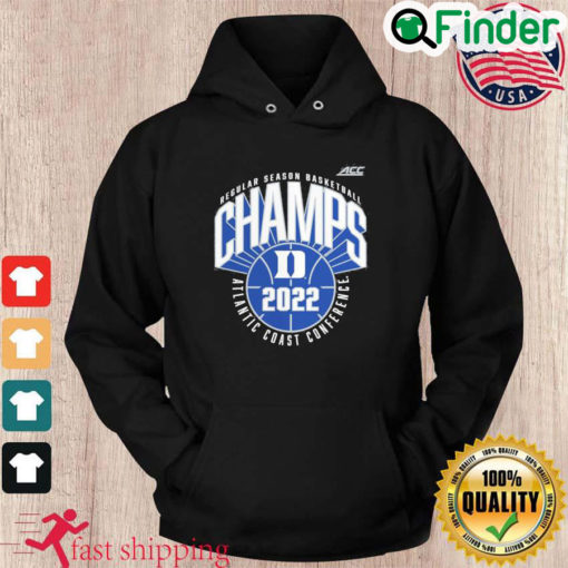 Duke Blue Devils 2022 ACC Mens Basketball Regular Season Champions Hoodie