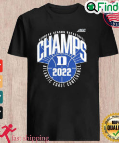 Duke Blue Devils 2022 ACC Mens Basketball Regular Season Champions Shirt