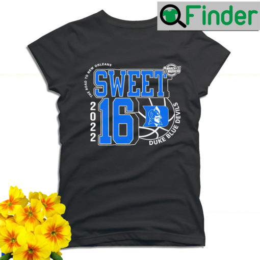 Duke Blue Devils March Madness 2022 NCAA Mens Basketball Sweet 16 the road to New Orleans T shirt