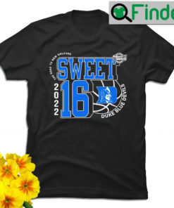 Duke Blue Devils March Madness 2022 NCAA Mens Basketball Sweet 16 the road to New Orleans shirt