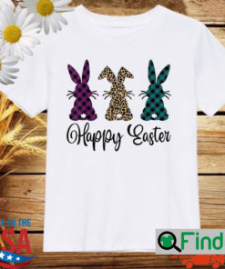 Easter Leopard Bunny Rabbit Palm Sunday Girls Tee Shirt