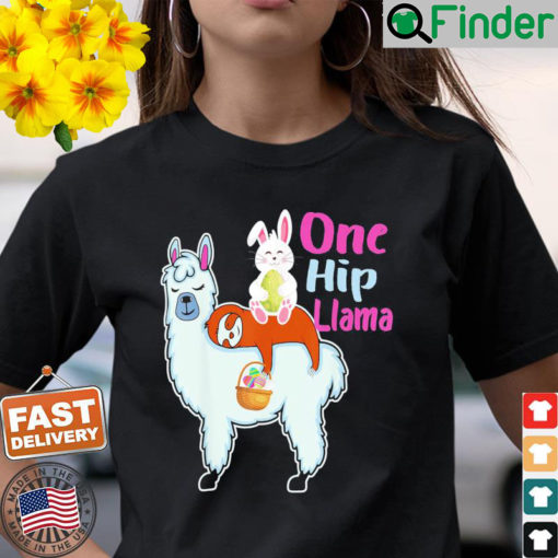 Easter pajamas One Hip Llama Sloth Riding Llama Unicorn Boys Shirt