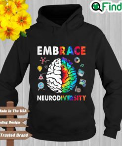 Embrace Neurodiversity Brain Embrace ADHD Autism ASD Tie Dye Hoodie