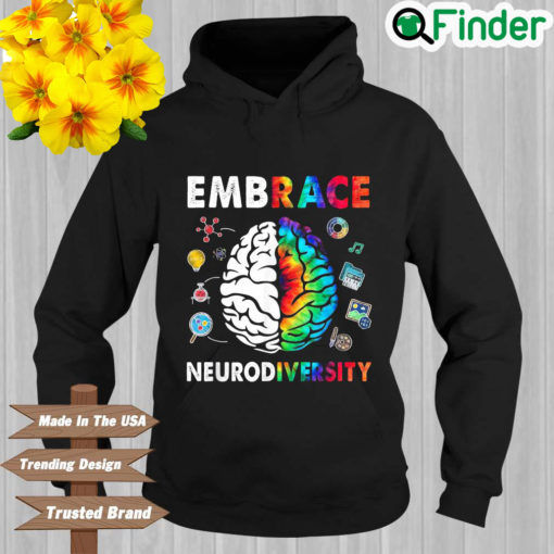 Embrace Neurodiversity Brain Embrace ADHD Autism ASD Tie Dye Hoodie