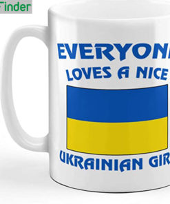 Everyone Loves A Nice Ukrainian Girl Ukraine Ukrainians Coffee Tea Mug Cup for Holiday Christmas Hanukkah Gift For Men Women