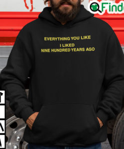 Everything You Like I Liked Nine Hundred Years Ago Hoodie