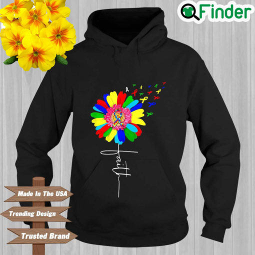 Faith shirt Autism Autistic Autism Awareness Flower Hoodie