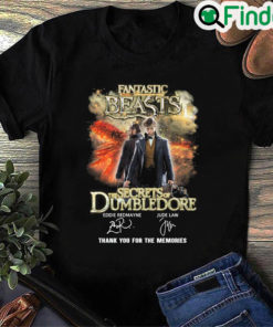 Fantastic Beasts The Secrets Of Dumbledore Signature Thank You For The Memories Tee Shirt