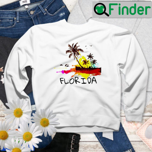 Florida Beach Colorful Art Sweatshirt