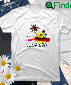 Florida Beach Colorful Art T Shirt