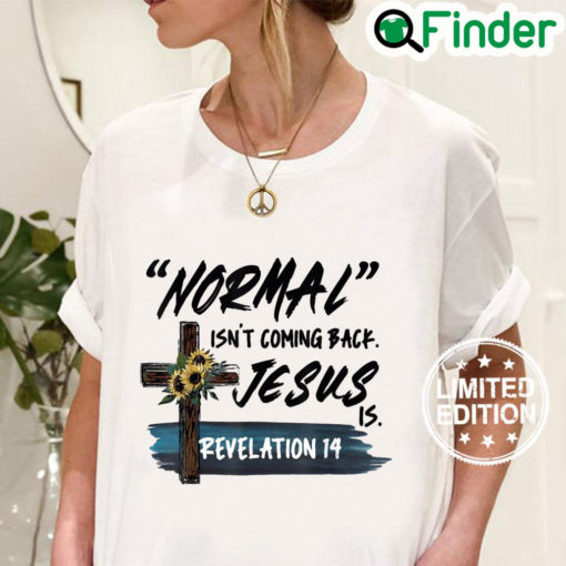 Funny Adult Normal Isnt Coming Back Jesus is Christian Cool Shirt