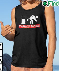 Funny Bumper Sticker Thanks Biden Tank Top