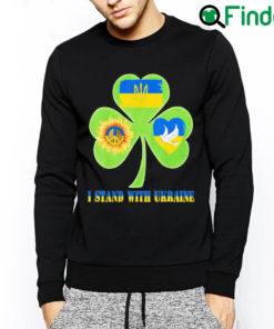 Funny Stop Russian Pattys Day Shamrock Heart Peace Ukraine Flag Dove Sunflower Sweatshirt