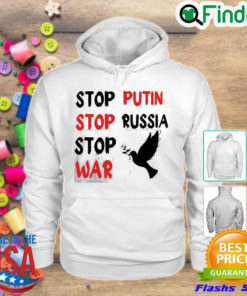 Funny stop Putin Stop Russia Stop War Support Ukraine Hoodie