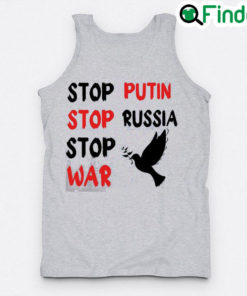 Funny stop Putin Stop Russia Stop War Support Ukraine Tank Top