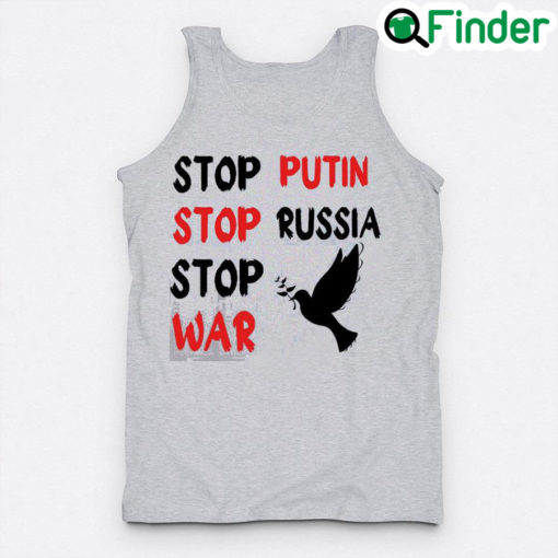 Funny stop Putin Stop Russia Stop War Support Ukraine Tank Top