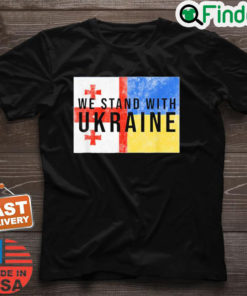 Georgian Ukrainian We Stand With Ukraine T Shirt