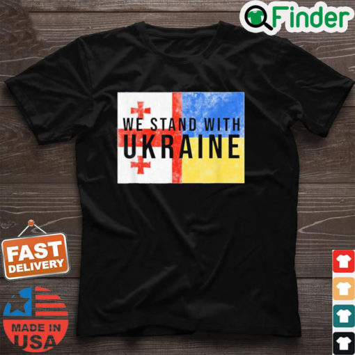 Georgian Ukrainian We Stand With Ukraine T Shirt