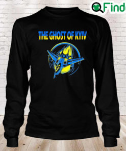 Ghost of Kyiv Ace Pilot I Stand with Ukranie Long Sleeve