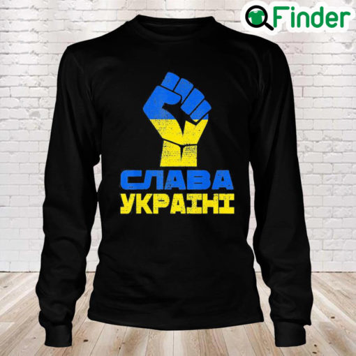 Glory To Ukraine Slava Ukraini Support Ukrainian Premium Peace Ukraine Long Sleeve