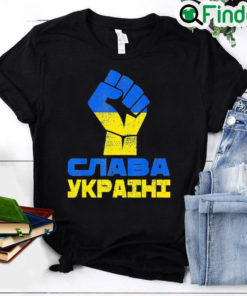 Glory To Ukraine Slava Ukraini Support Ukrainian Premium Peace Ukraine Shirt