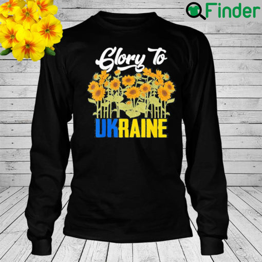 Glory To Ukraine Sunflower Peace Ukraine Long Sleeve