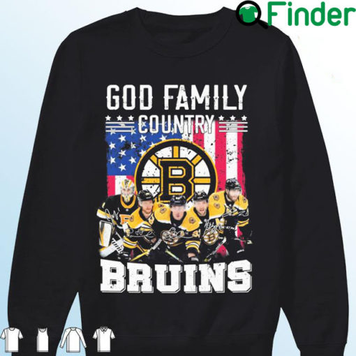 God Family Country Boston Bruins 2022 Signature Sweatshirt