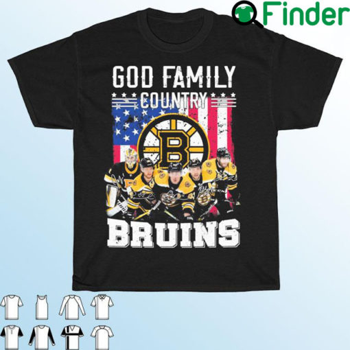 God Family Country Boston Bruins 2022 Signature T shirt