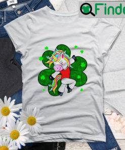 Gymnastics Unicorn For Girls Shamrock Gymnast Shirt
