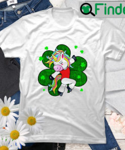 Gymnastics Unicorn For Girls Shamrock Gymnast T Shirt