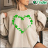 Heart Shamrock Love Clover St Patricks Day Sweatshirt