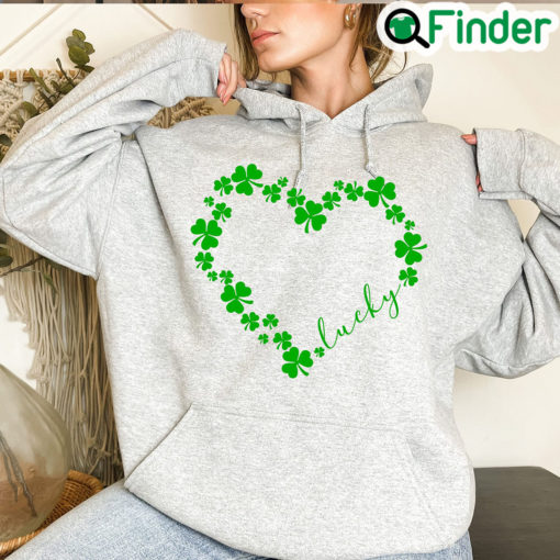 Heart Shamrock Love Clover St Patricks Day T Shirt