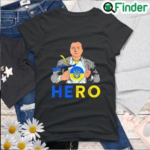 Hero Volodymyr Zelensky I Stand With Ukraine Ukrainian Flag Love Ukraine Shirt