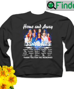 Home and Away 35 years 1988 2023 signatures thank you for the memories nice sweatshirt