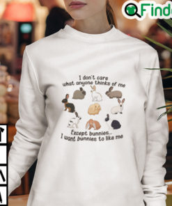 I Dont Care What Anyone Thinks Of Me Except Bunnies Sweatshirt