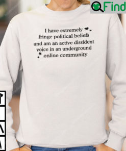 I Have Extremely Fringe Political Beliefs And Am An Active Dissident Sweatshirt