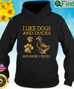 I Like Dogs And Ducks And Maybe 3 People Hoodie