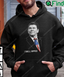 I Smell Hippies Ronald Reagan Hoodie