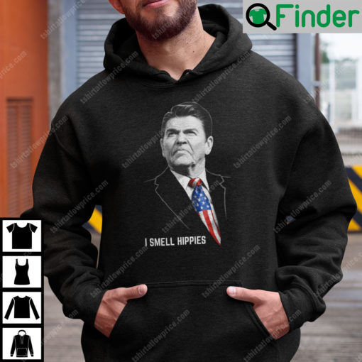 I Smell Hippies Ronald Reagan Hoodie