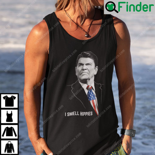 I Smell Hippies Ronald Reagan Tank Top