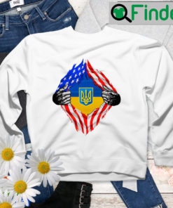 I Stand With Ukraine Flag Emblem Map Patriot Sweatshirt