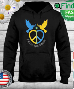 I Stand With Ukraine Freedom and Peace Dove Hoodie