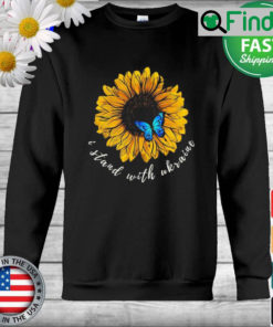 I Stand With Ukraine Sunflower Sweatshirt