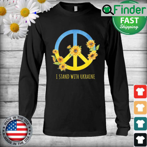 I Stand With Ukraine Sunflower Ukraine Long Sleeve 1